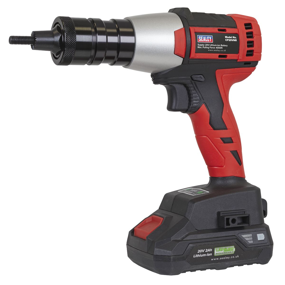 Sealey SV20 Series Brushless Cordless Nut Riveter 20 V - Body Only - Image 8