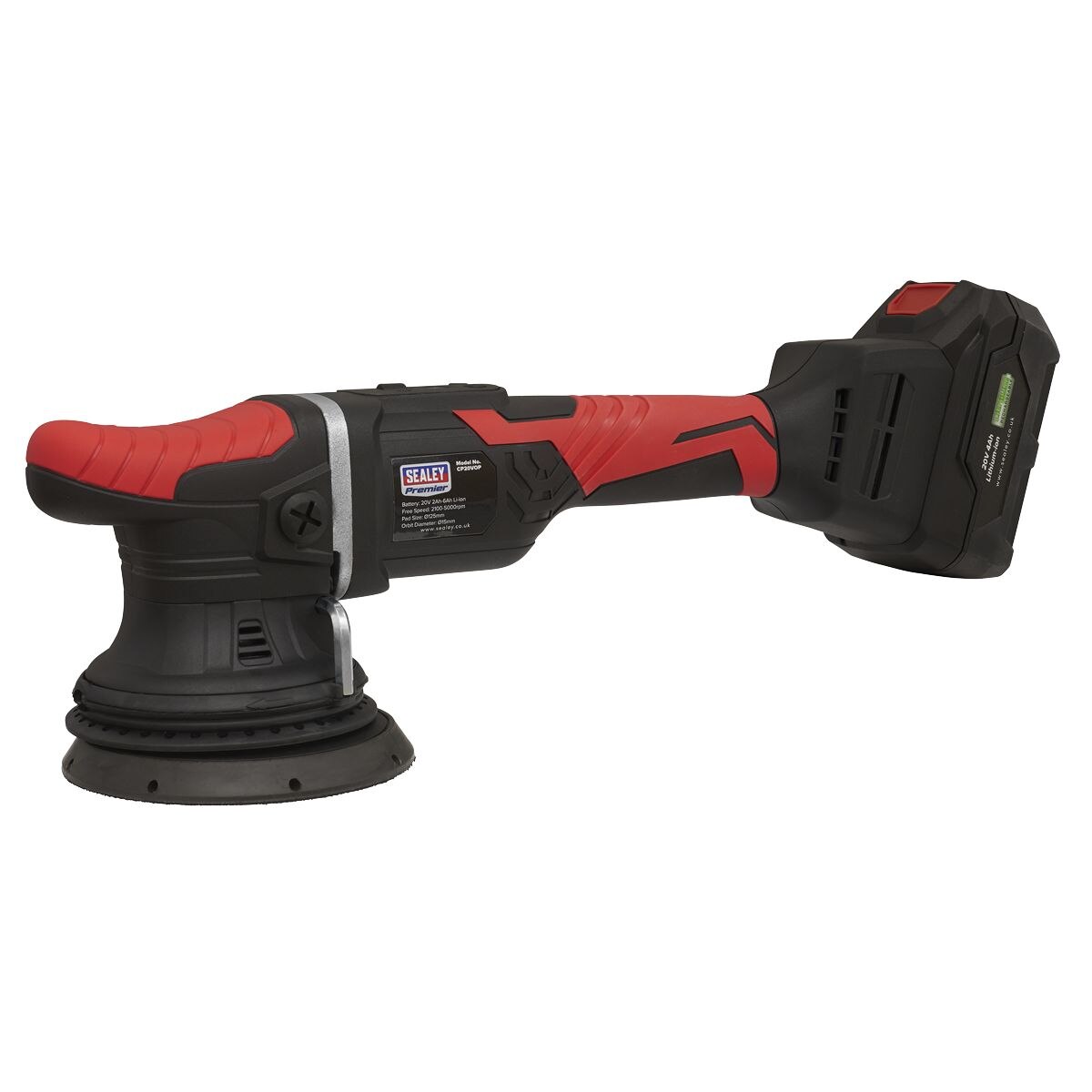 Sealey Premier SV20 Series 125mm Cordless Orbital Polisher 20V - Body Only - Image 3
