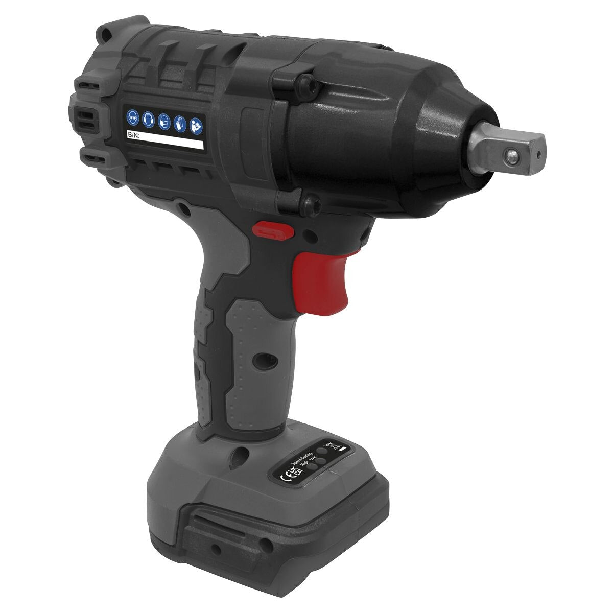 Sealey Premier SV20 Series 1/2"Sq Drive Brushless Cordless Impact Wrench 20V - Body Only - Image 4