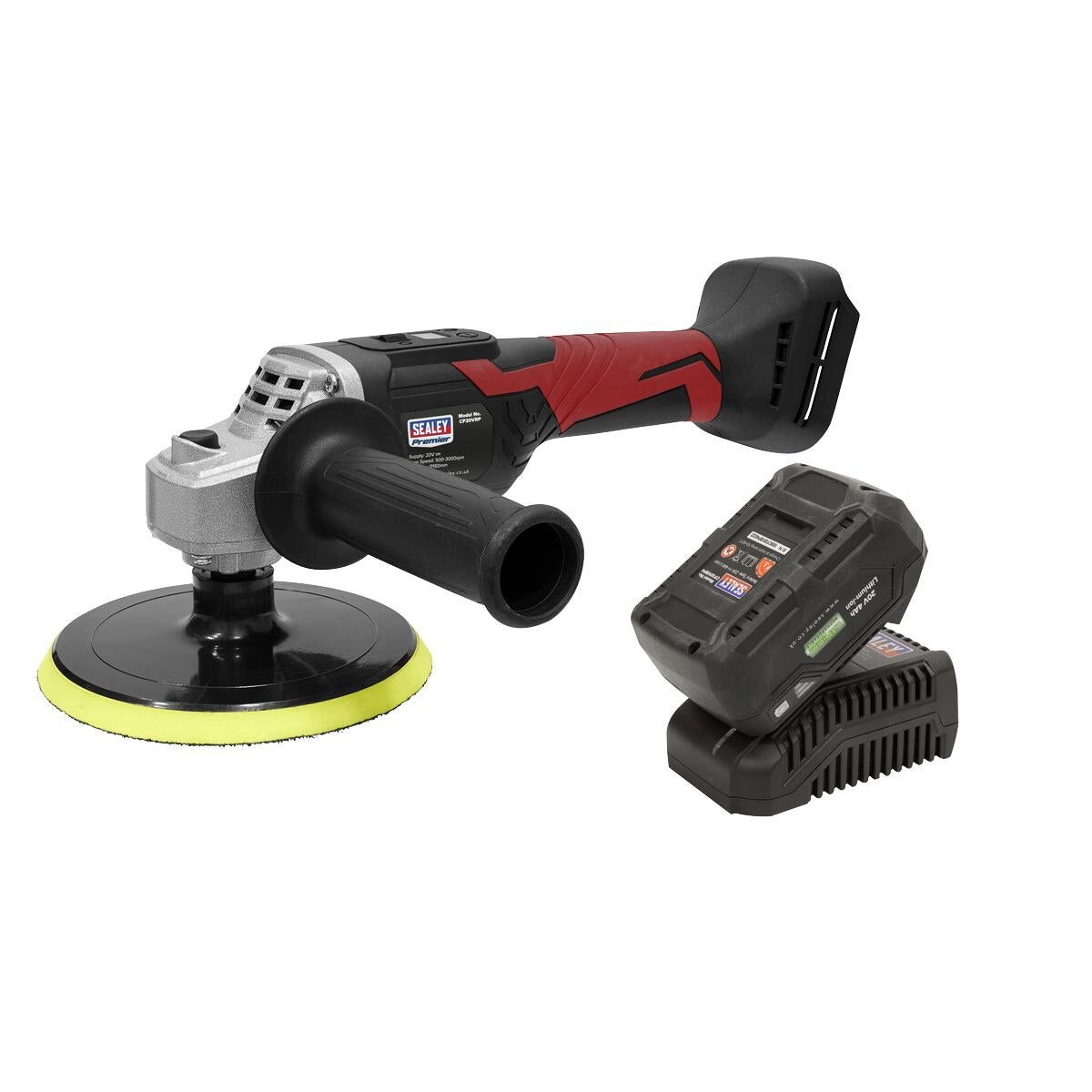Sealey Premier SV20 Series 150mm Cordless Rotary Polisher 20V 4Ah - Image 3