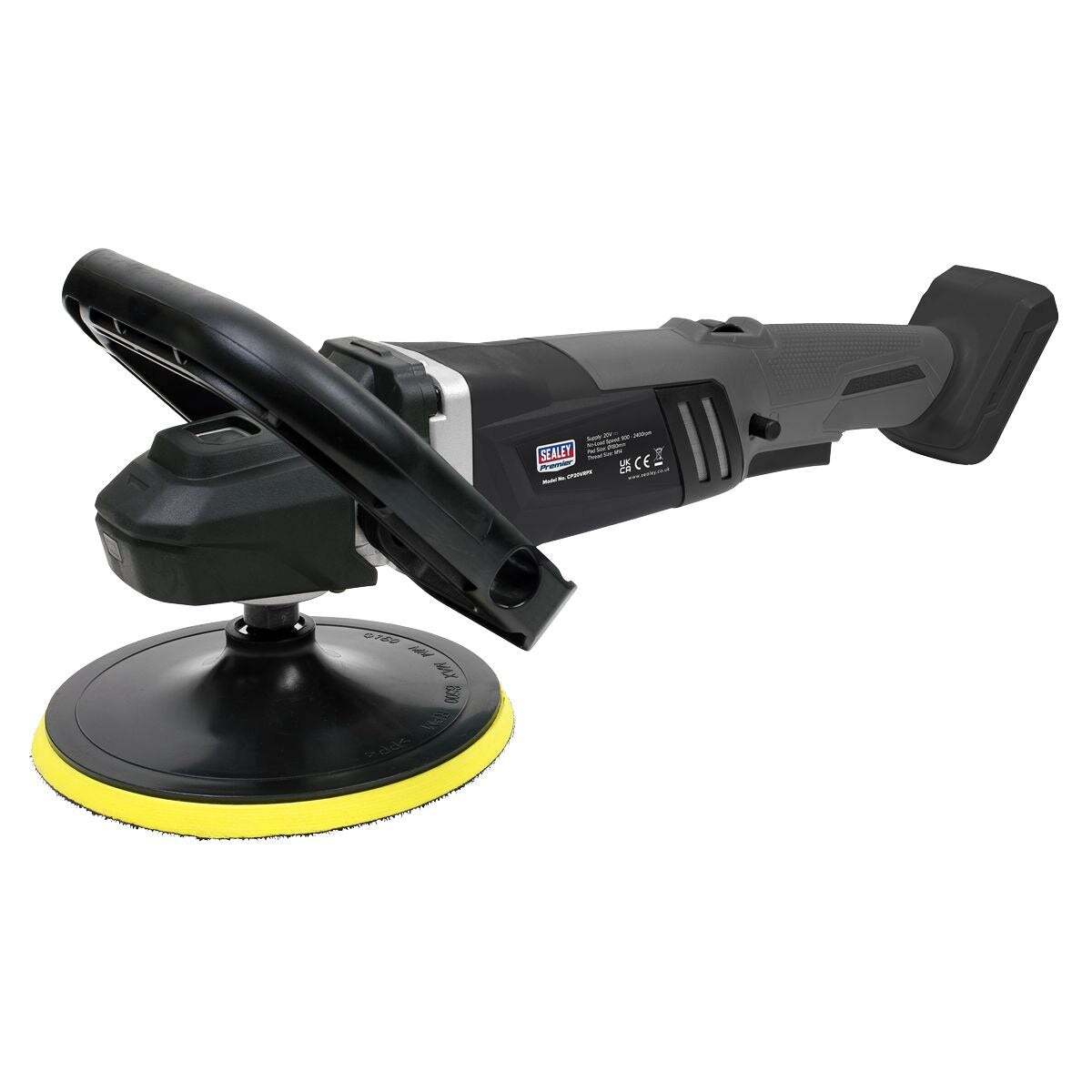 Sealey Premier SV20 Series 180mm Brushless Cordless Rotary Polisher 20V - Body Only - Image 4