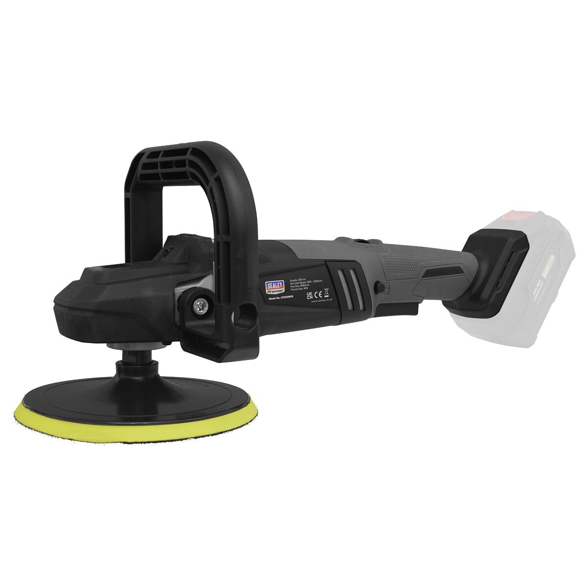 Sealey Premier SV20 Series 180mm Brushless Cordless Rotary Polisher 20V - Body Only - Image 6
