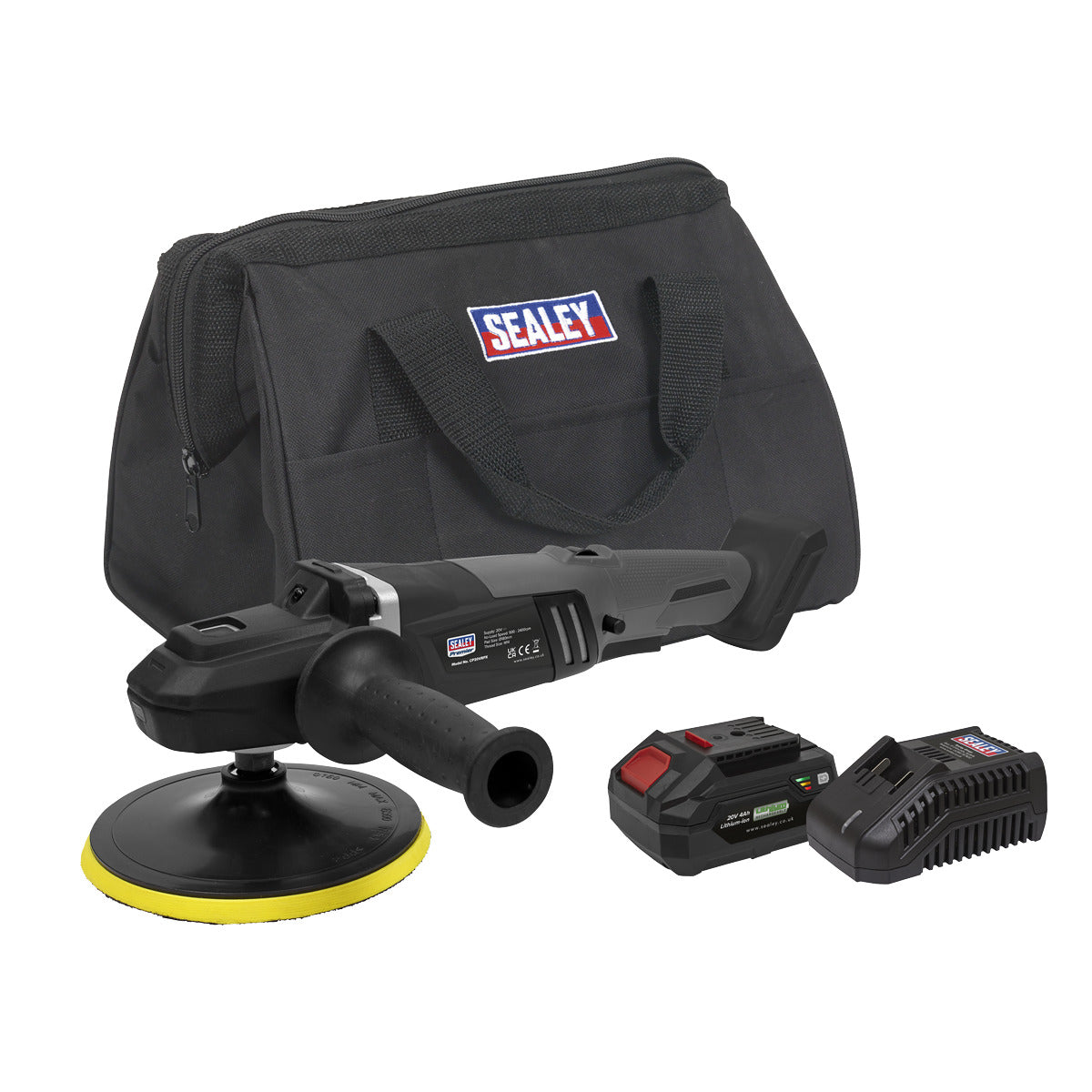Premier SV20 Series 180mm Brushless Cordless Rotary Polisher Kit 20V 4Ah CP20VRPXKIT1