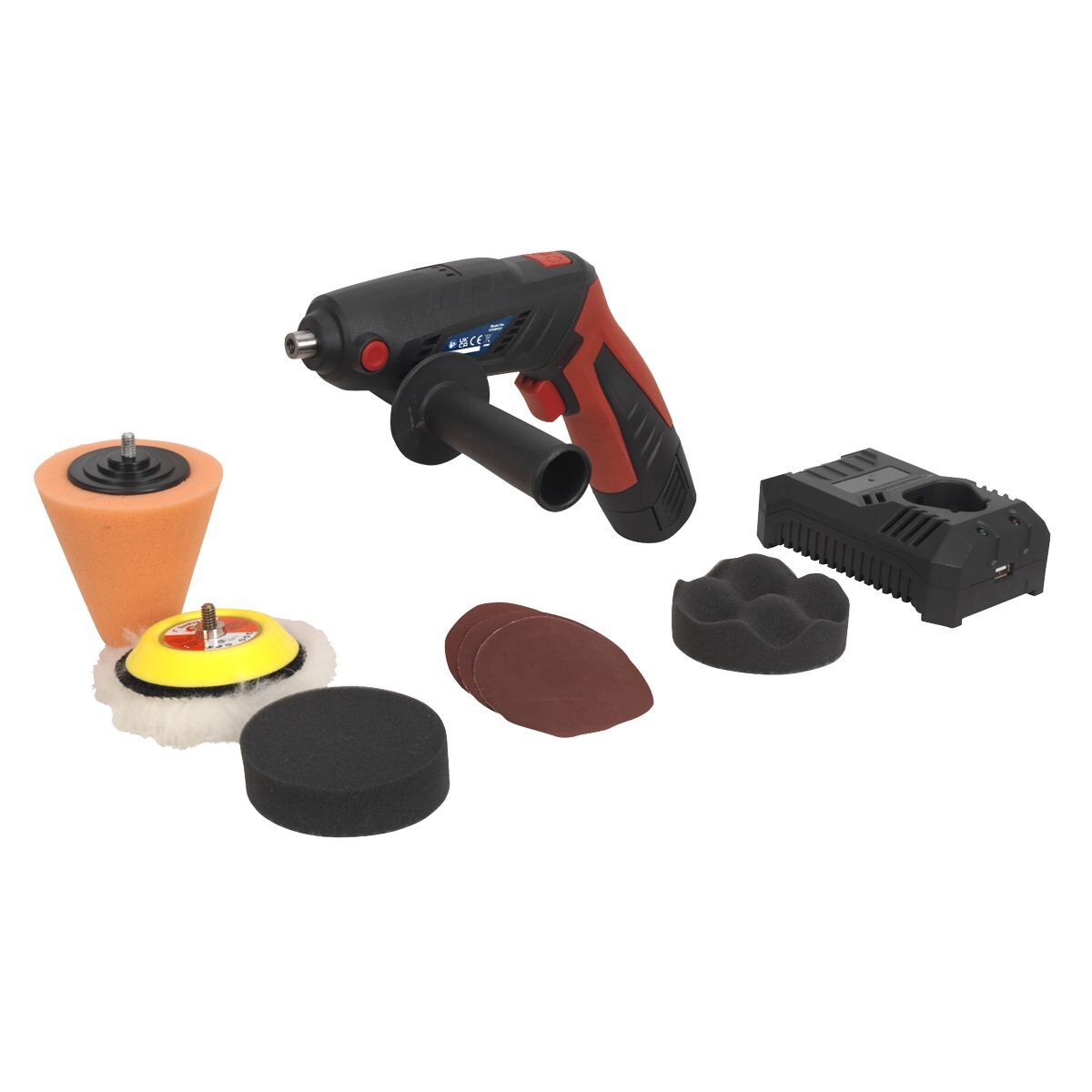 Sealey Cordless Mini Sander/Polisher Kit 75mm 12V - Image 2