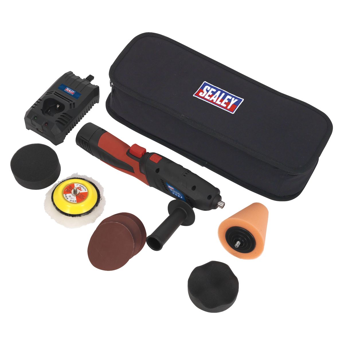 Sealey Cordless Mini Sander/Polisher Kit 75mm 12V - Image 3