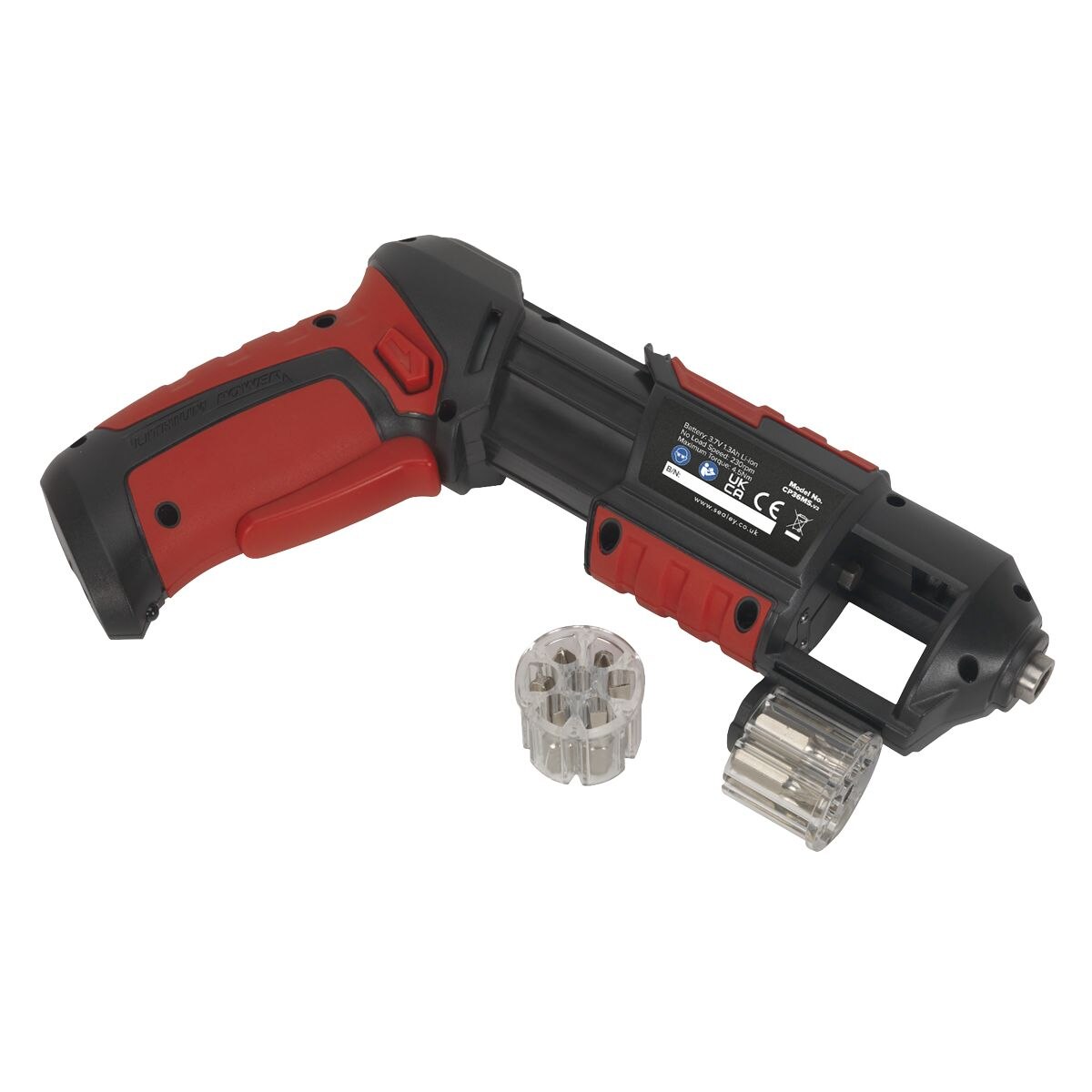 Sealey Cordless Quick Select Screwdriver 3.7V 14pc - Image 3