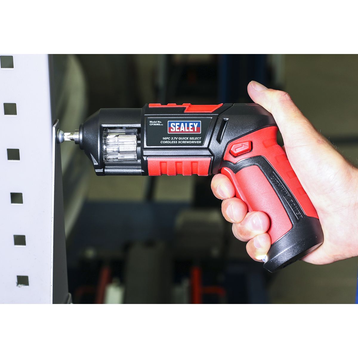 Sealey Cordless Quick Select Screwdriver 3.7V 14pc - Image 7
