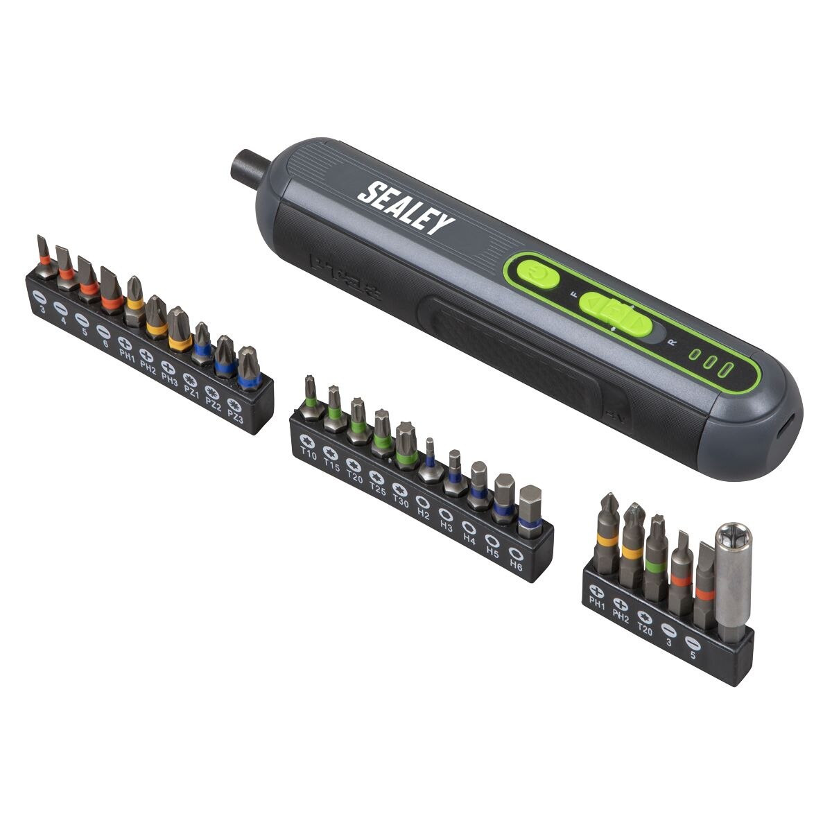 Sealey Cordless Screwdriver with Bit Set 4V 25pc - Image 8