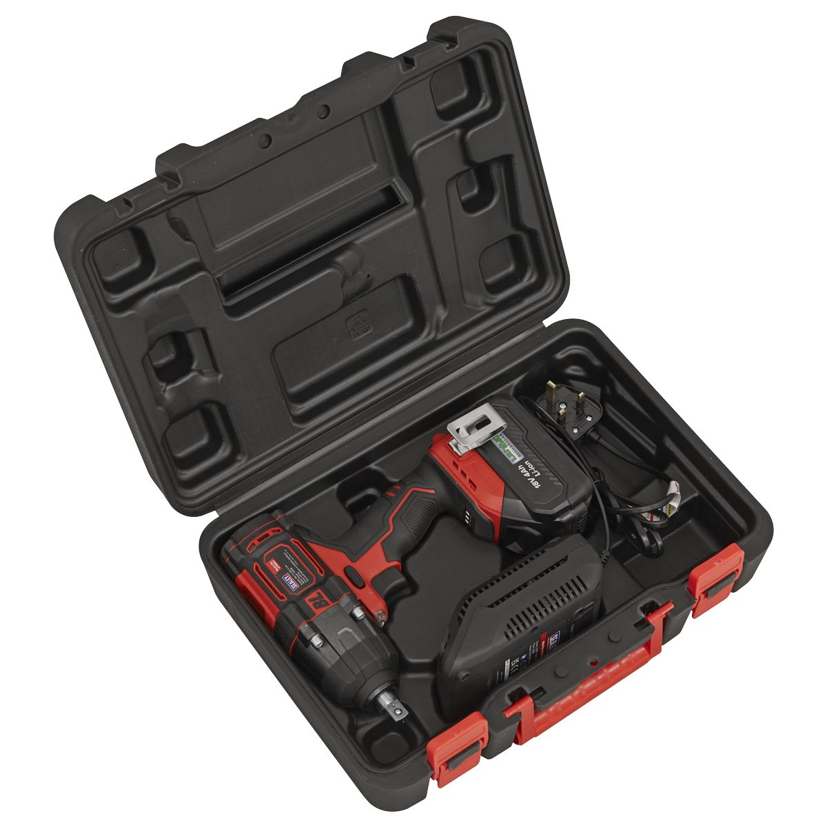 Sealey 1/2"Sq Drive Cordless Brushless Impact Wrench 18V 4Ah - Image 4
