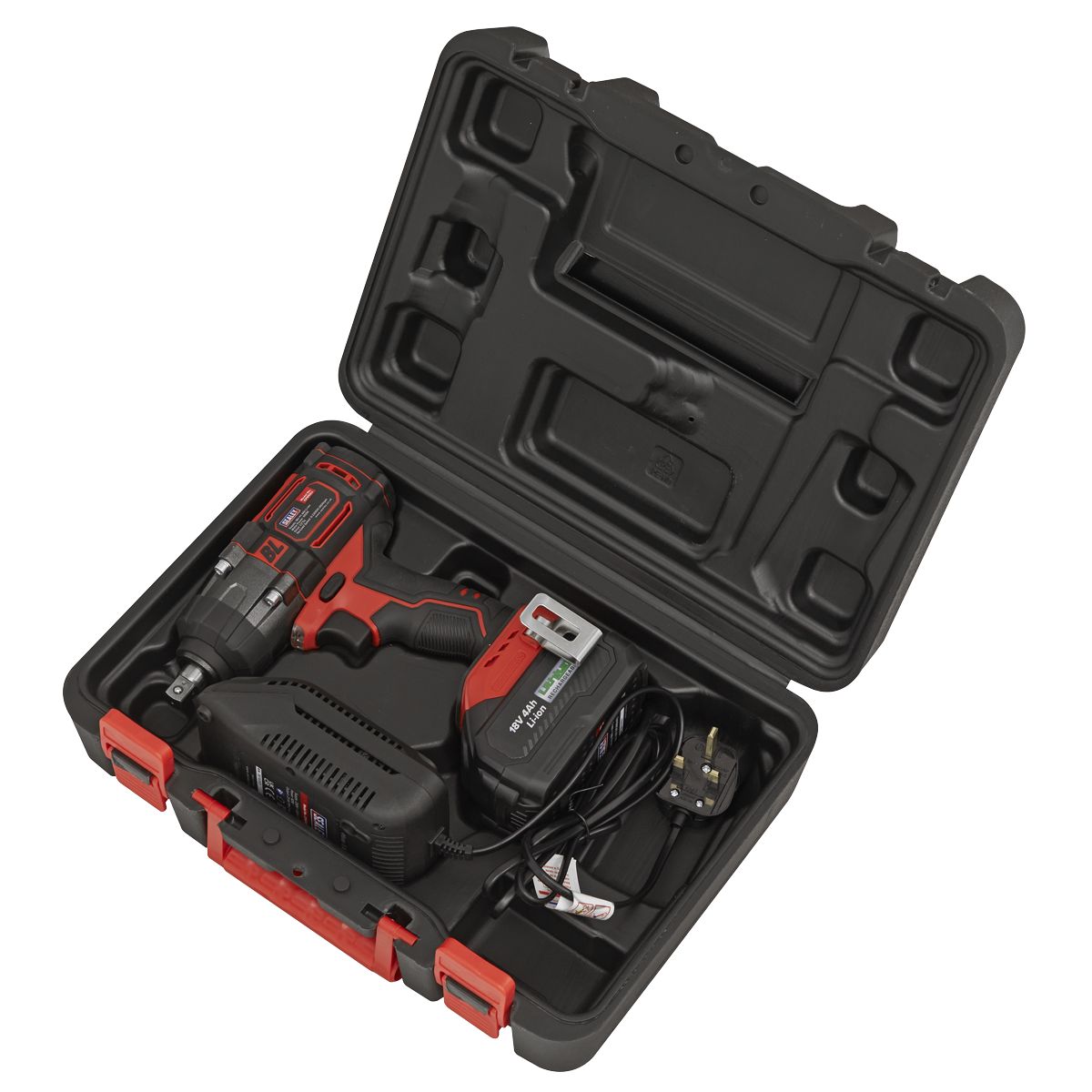 Sealey 1/2"Sq Drive Cordless Brushless Impact Wrench 18V 4Ah - Image 5
