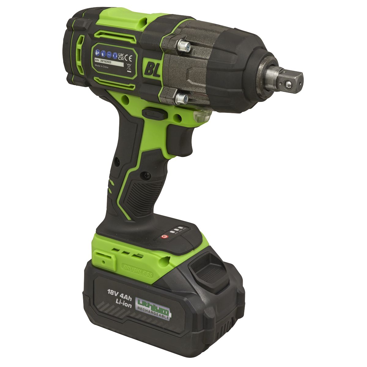 Sealey 1/2"Sq Drive Hi-Vis Cordless Brushless Impact Wrench 18V 4Ah - Image 3