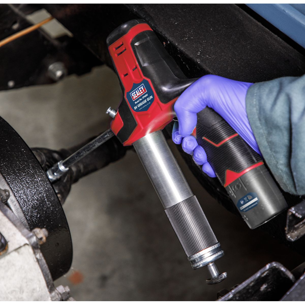 Sealey Cordless Grease Gun 8V - Image 6