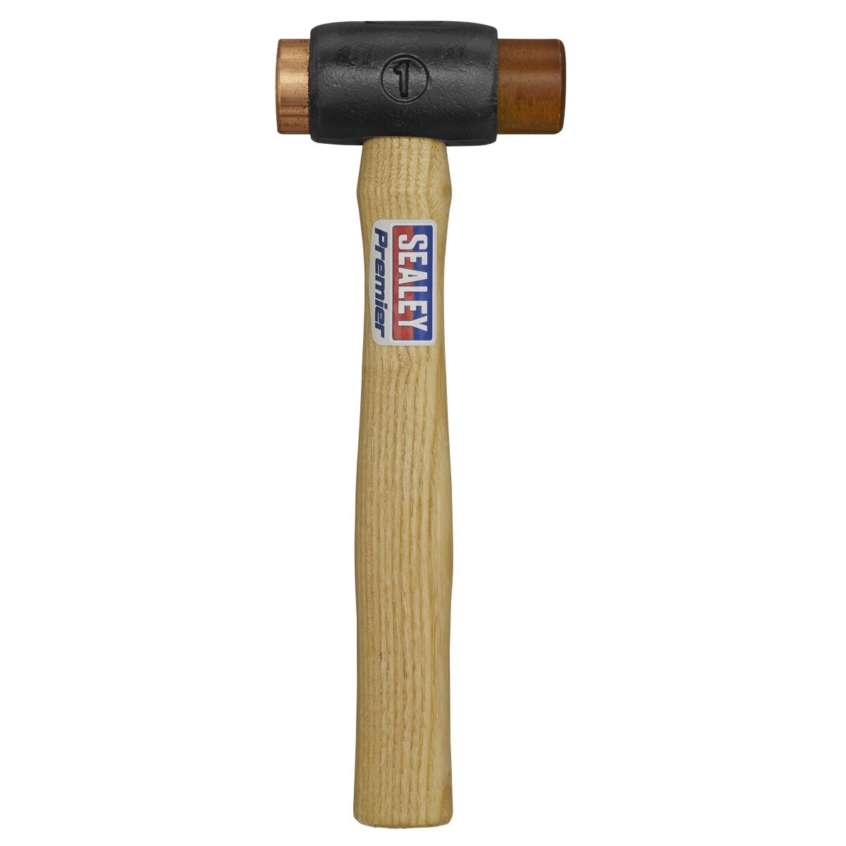 Sealey Premier Copper/Rawhide Faced Hammer with Hickory Shaft 1.5lb - Image 2