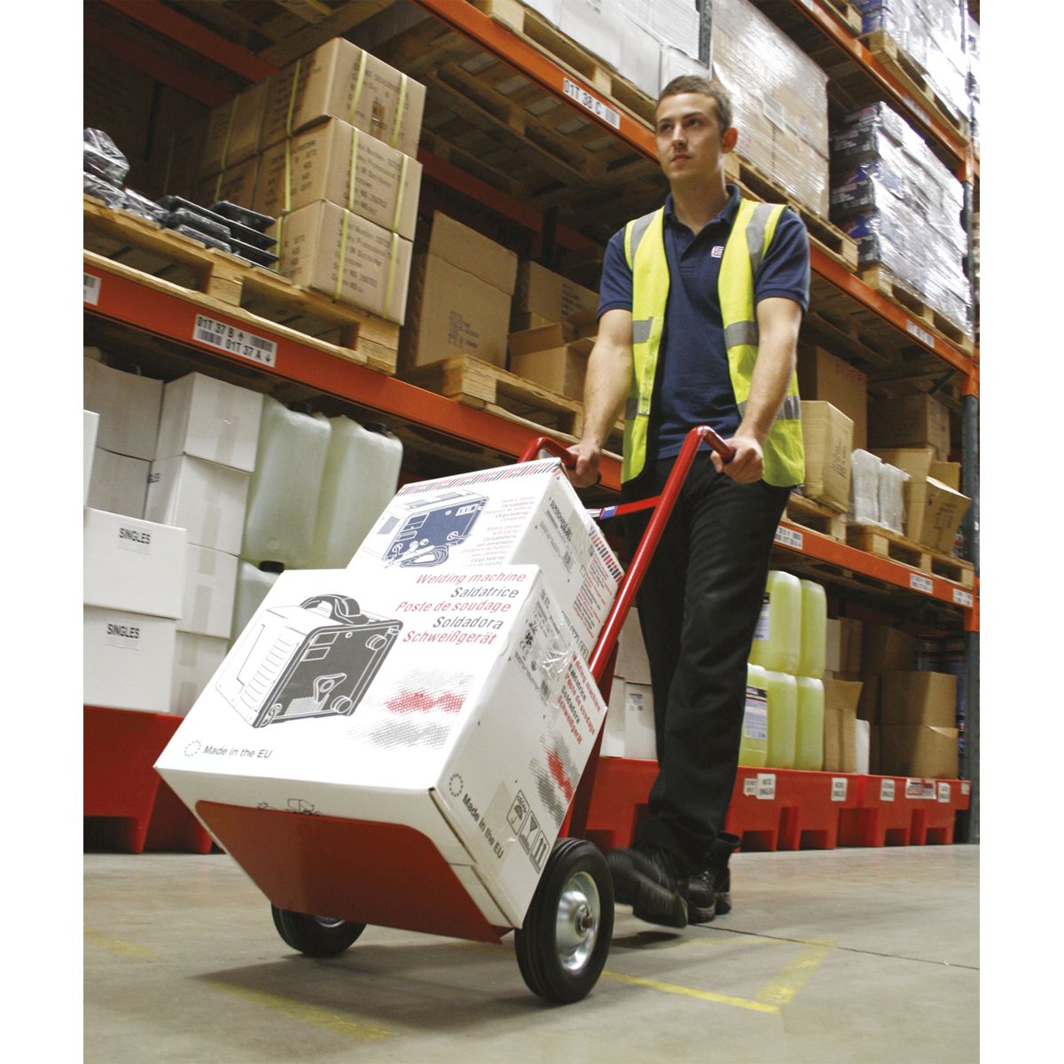 Sealey Sack Truck with Solid Tyres 150kg Capacity - Image 2