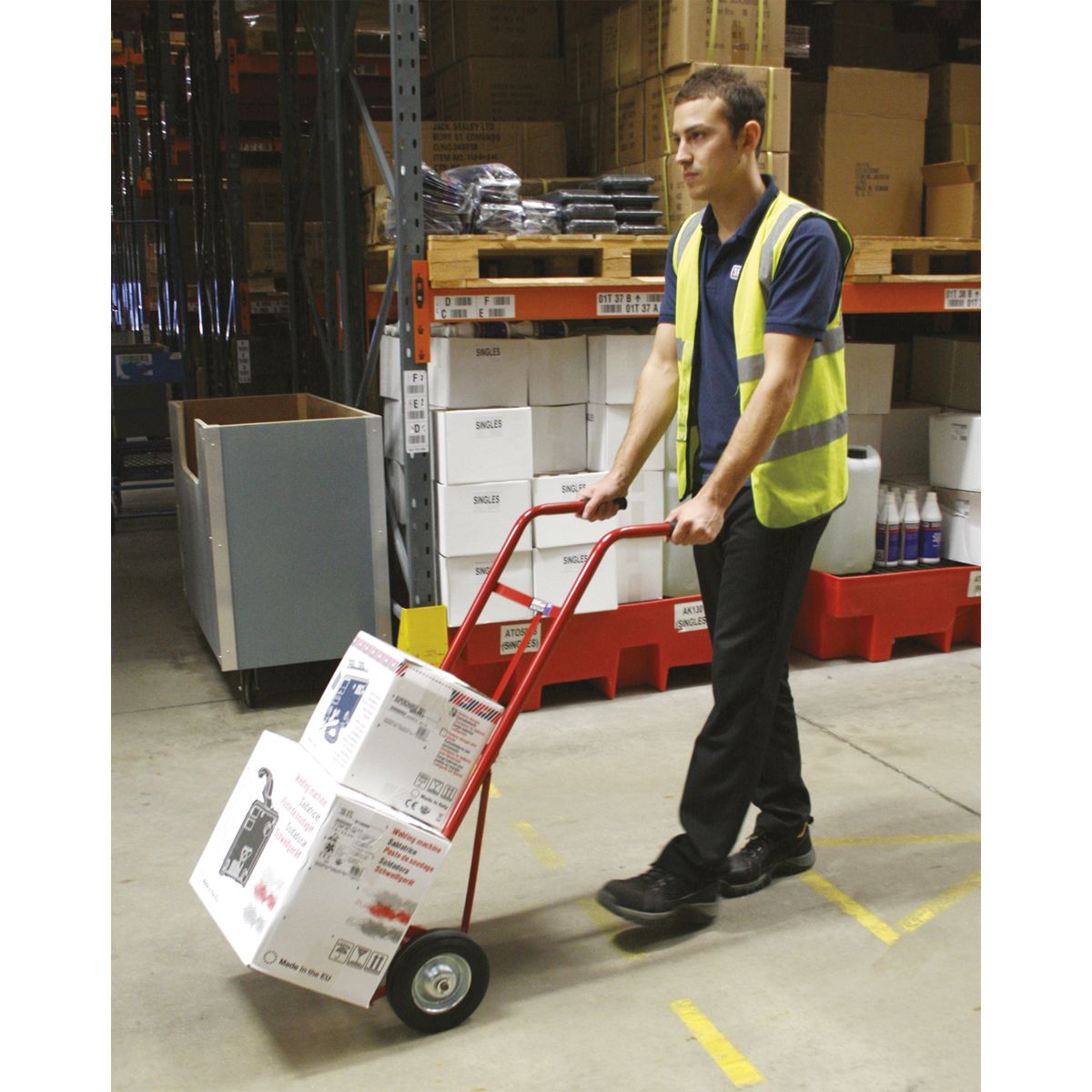 Sealey Sack Truck with Solid Tyres 150kg Capacity - Image 3