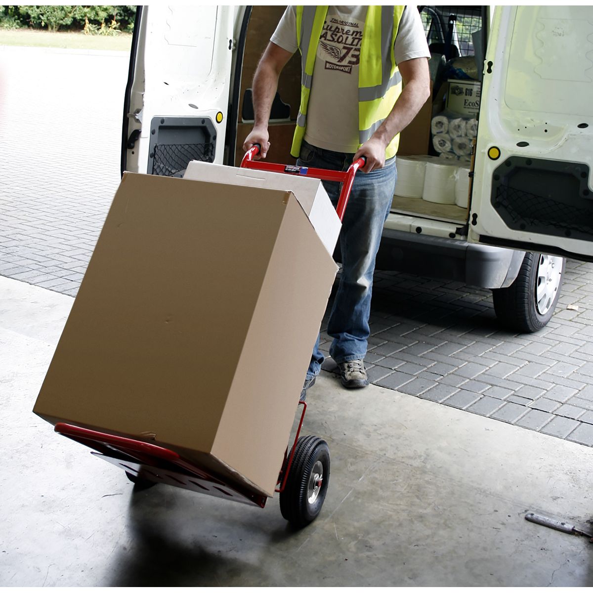 Sealey Folding Sack Truck with Pneumatic Tyres 250kg Capacity - Image 5