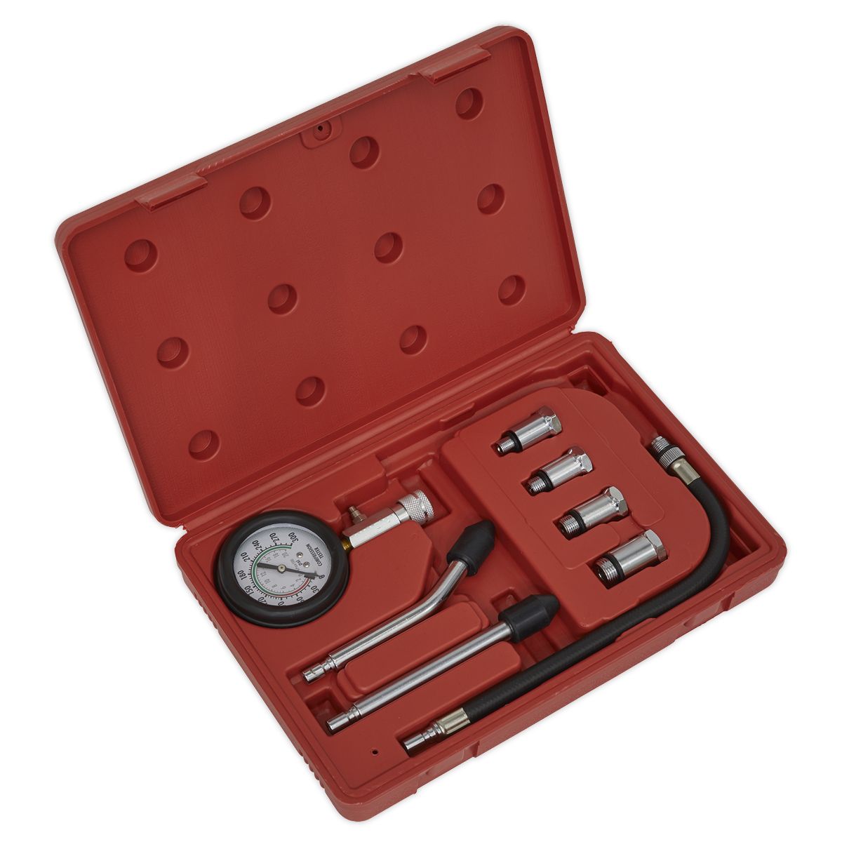 Sealey Petrol Engine Compression Test Kit 8pc - Image 1