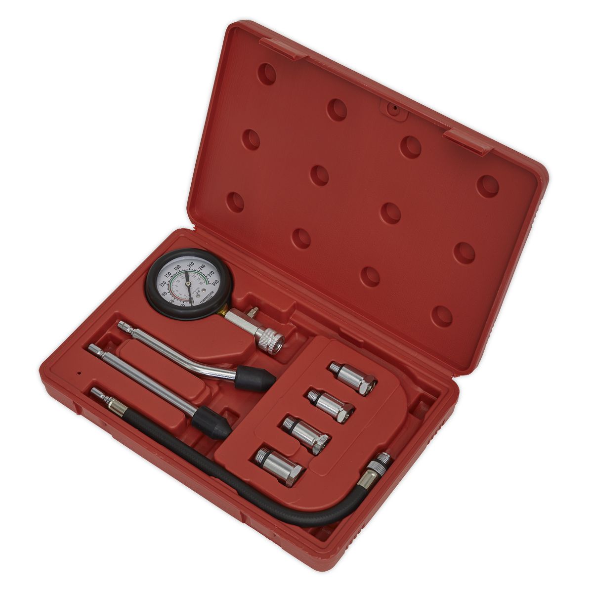 Sealey Petrol Engine Compression Test Kit 8pc - Image 2