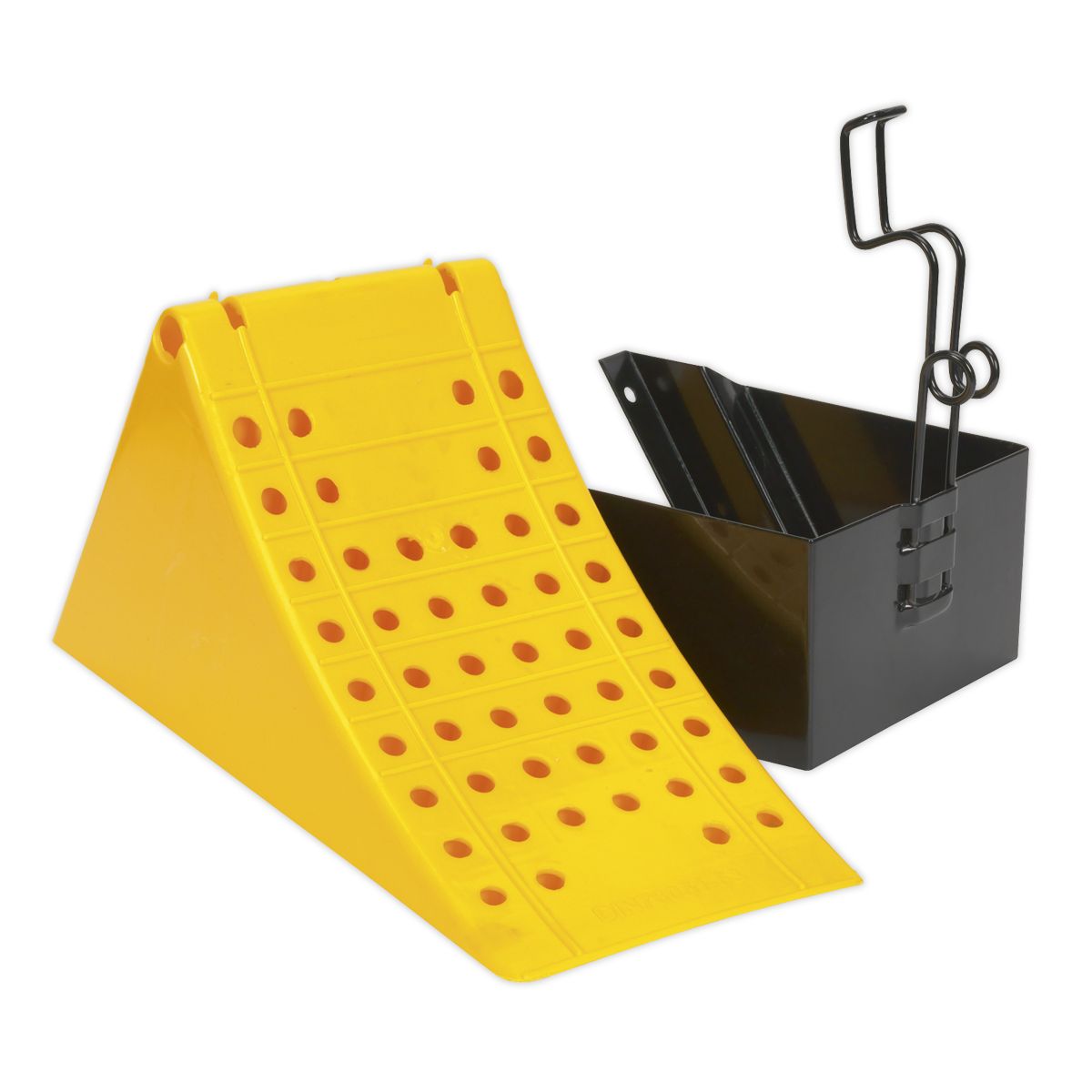 Sealey Commercial Wheel Chock with Bracket - Image 2