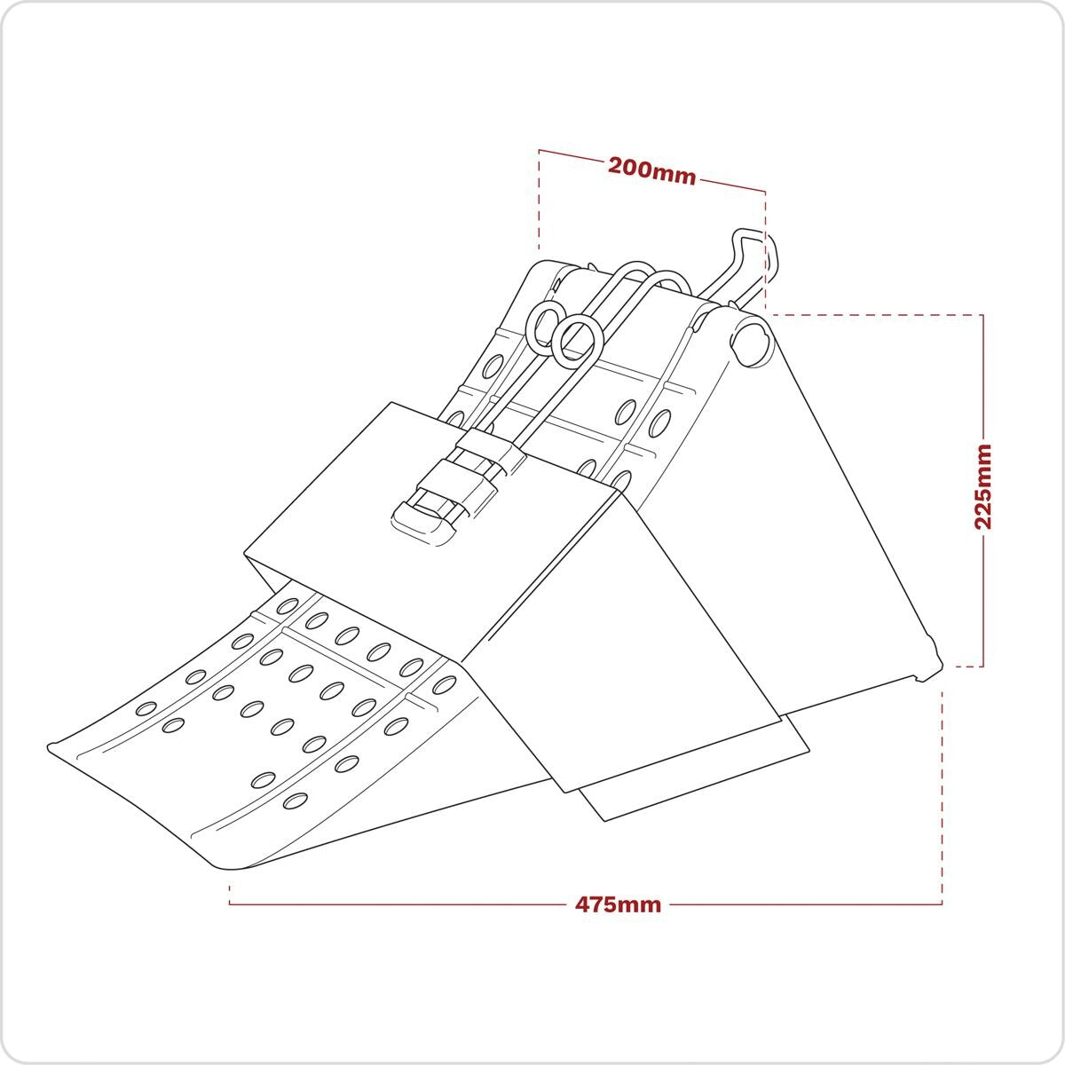 Sealey Commercial Wheel Chock with Bracket - Image 3