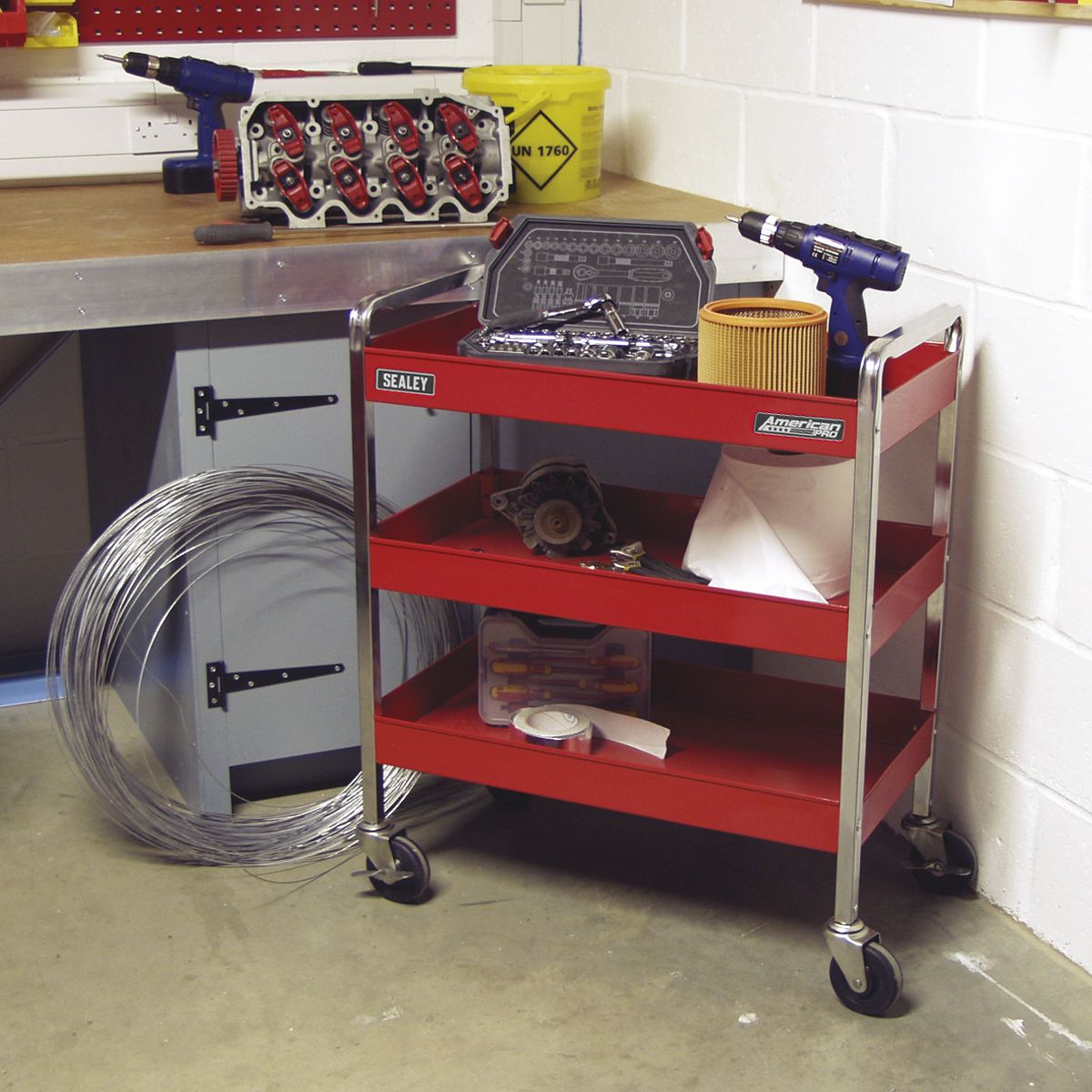 Sealey American PRO Heavy-Duty Trolley 3-Level - Image 3