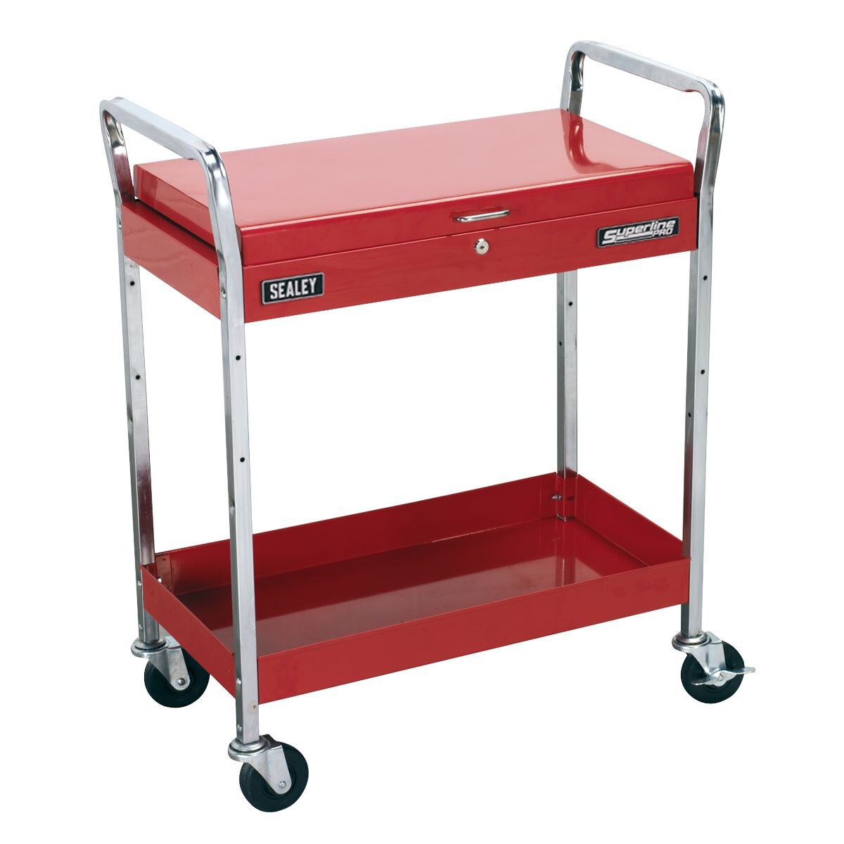 Sealey Superline PRO Heavy-Duty Trolley with Lockable Top 2-Level - Image 4