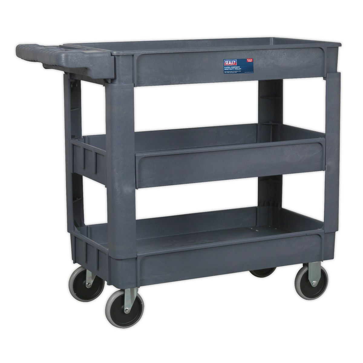 Sealey Composite Heavy-Duty Trolley 3-Level - Image 1