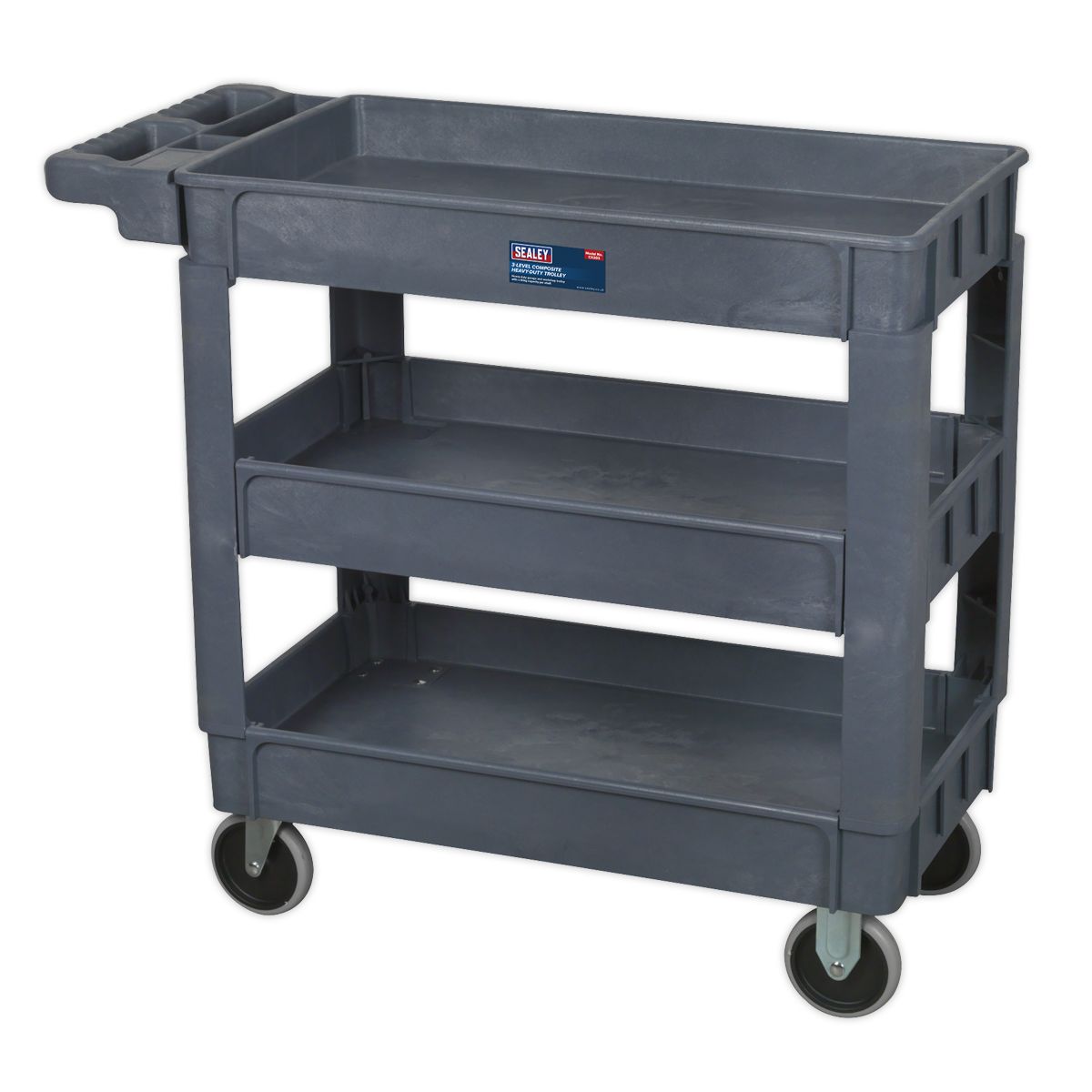 Sealey Composite Heavy-Duty Trolley 3-Level - Image 4