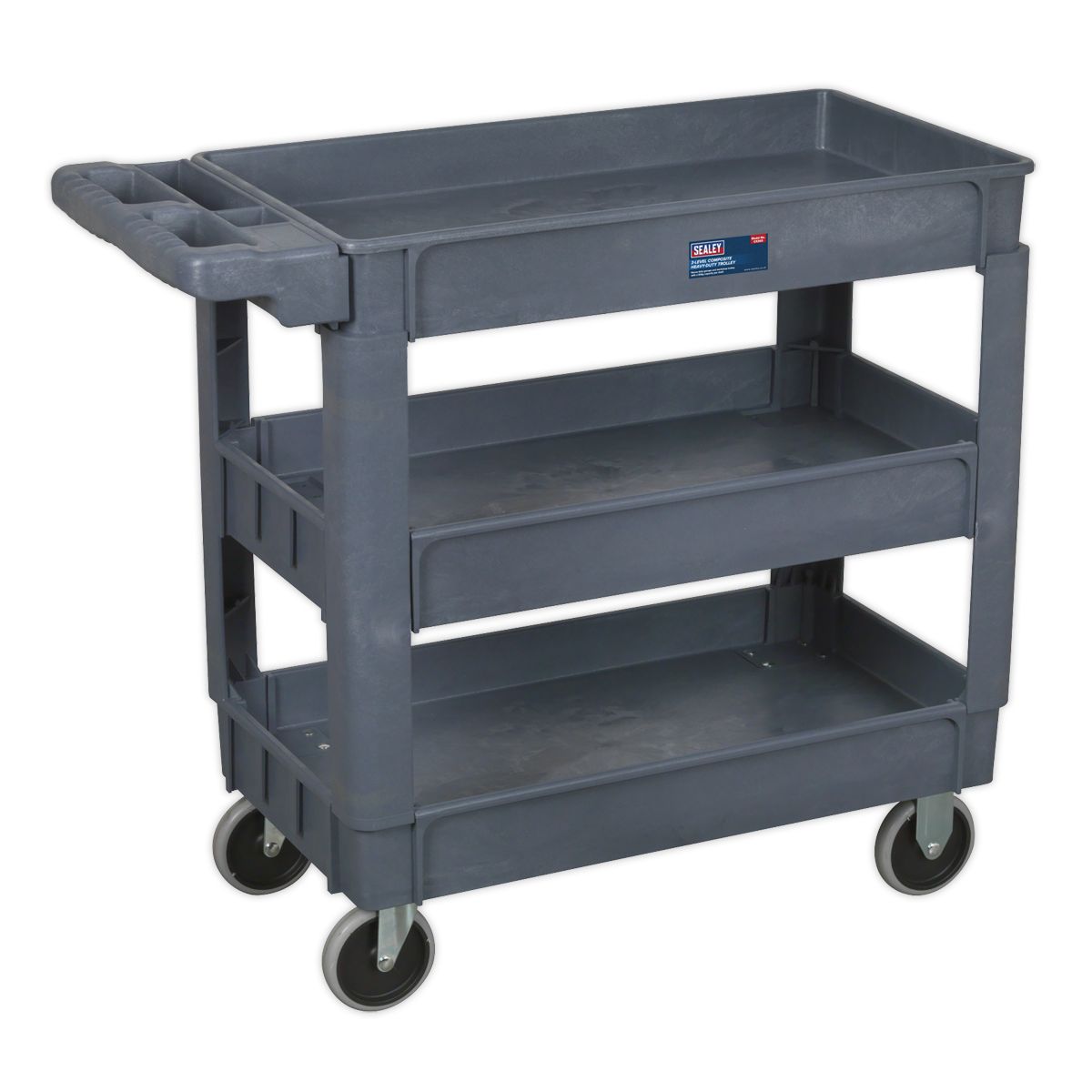 Sealey Composite Heavy-Duty Trolley 3-Level - Image 5