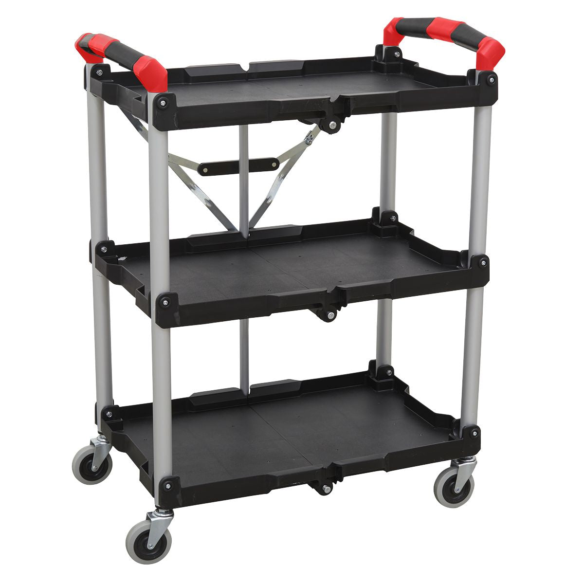 Sealey Folding Workshop Trolley 3-Level - Image 1