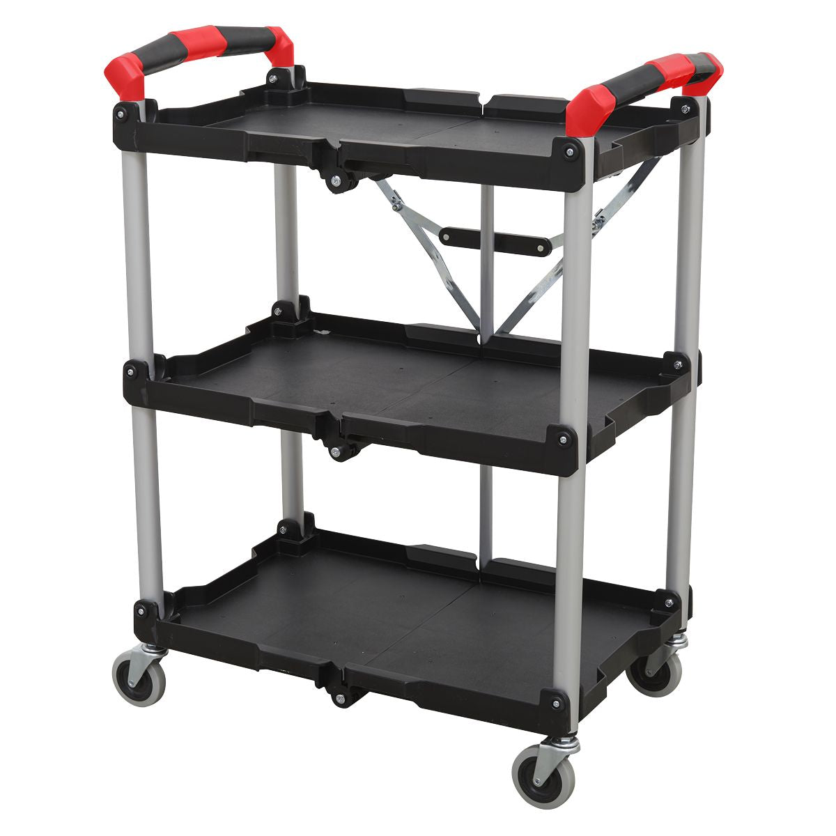 Sealey Folding Workshop Trolley 3-Level - Image 3