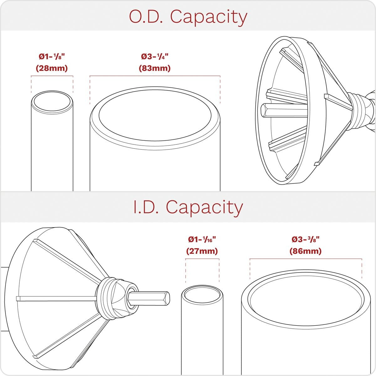 Sealey Internal & External 2-in-1 Deburring/Chamfer Tool √ò27-86mm - Image 2
