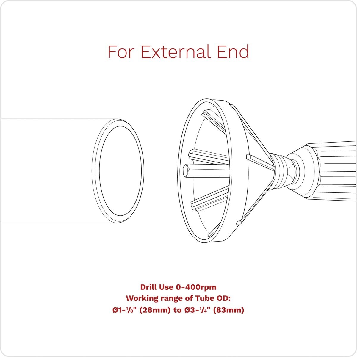 Sealey Internal & External 2-in-1 Deburring/Chamfer Tool √ò27-86mm - Image 3