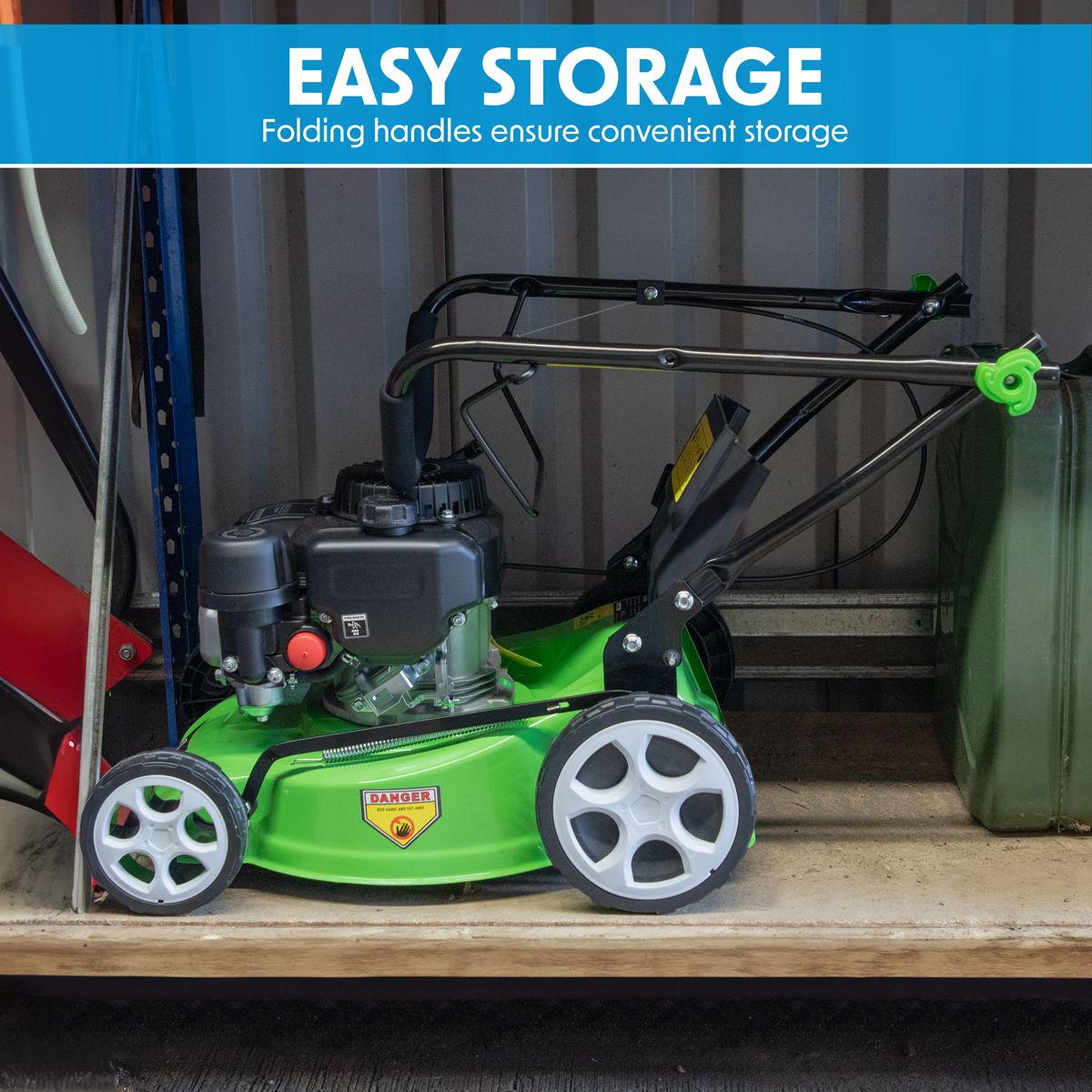 Dellonda Hand-Propelled 4-Stroke Petrol Lawnmower 16"(40cm) - Image 4