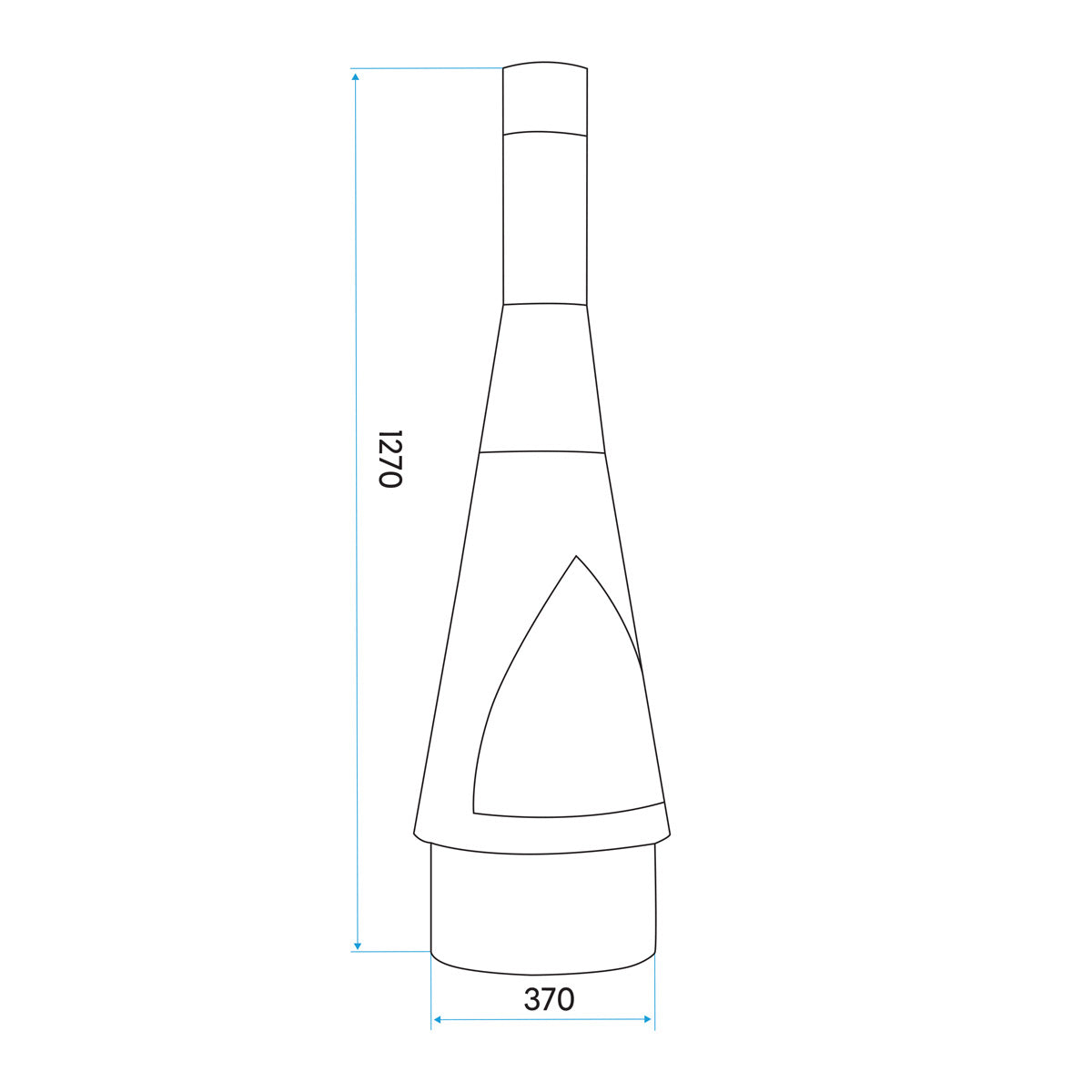 Dellonda Outdoor/Garden/Patio Conical Chiminea, Fireplace, Fire Pit, Heater, H127cm - Corten Steel DG110