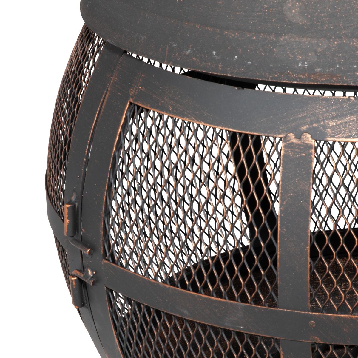 Dellonda Deluxe 360° Chiminea/Fire Pit/Outdoor Heater - Antique Bronze Finish - DG112 - Image 3