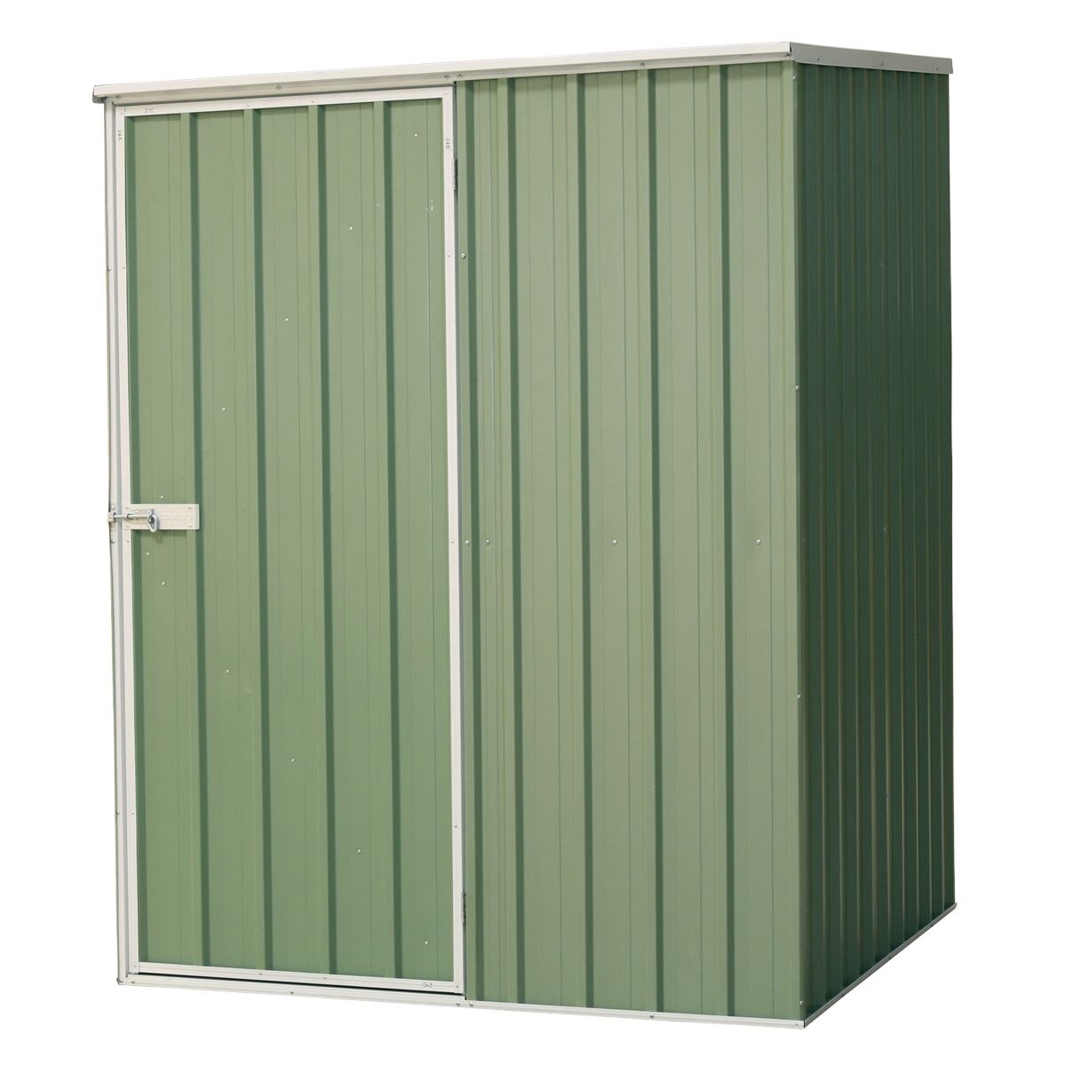 Dellonda Galvanized Steel Storage Shed with Pent Style Roof 151 x 151 x 200cm - Green - Image 2