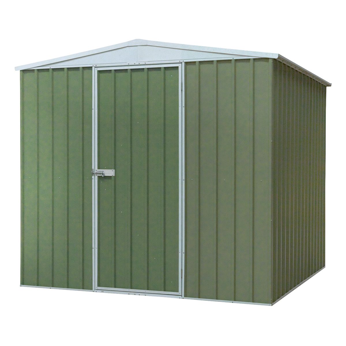 Dellonda Galvanized Steel Storage Shed with Apex Style Roof 230 x 230 x 220cm - Green - Image 3