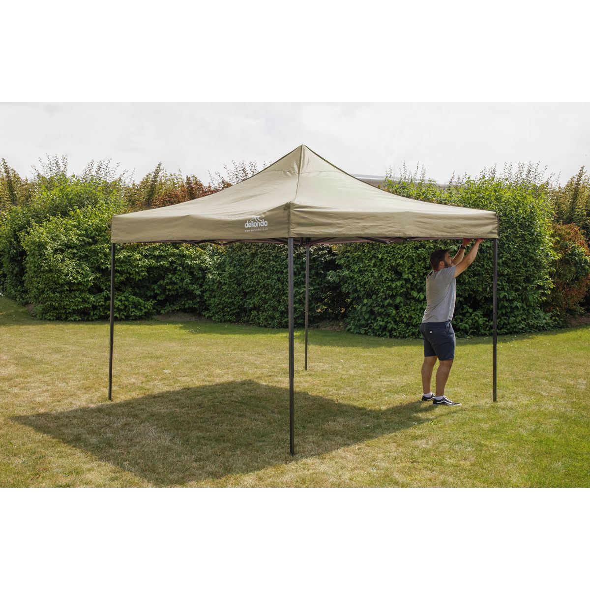Dellonda Premium 2x2m Pop-Up Gazebo, - Beige Canopy - Image 7