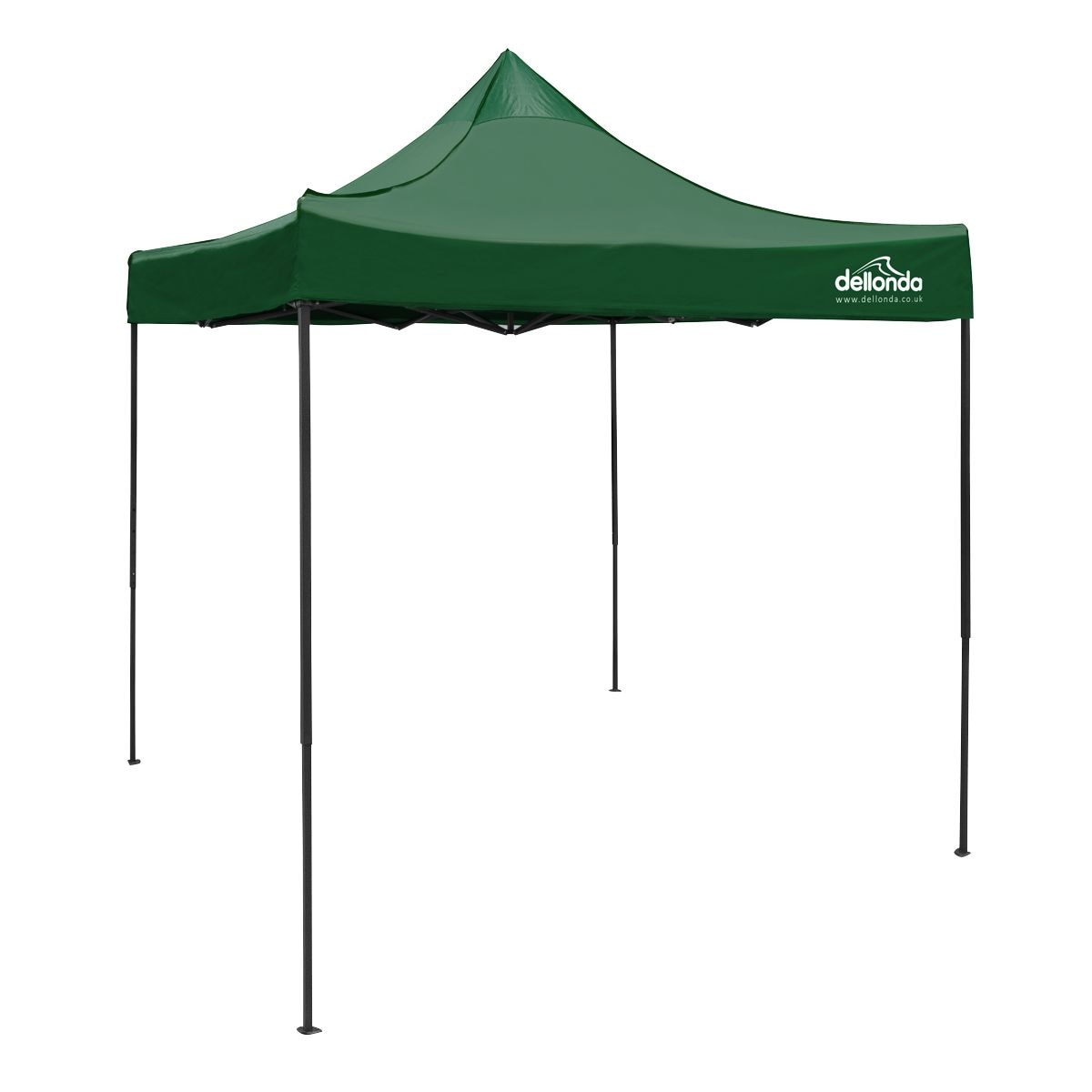 Dellonda Premium 2x2m Pop-Up Gazebo, - Dark Green Canopy - Image 1