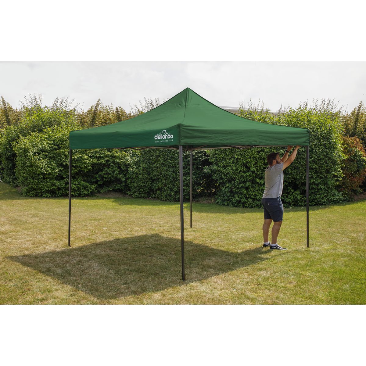Dellonda Premium 2x2m Pop-Up Gazebo, - Dark Green Canopy - Image 10