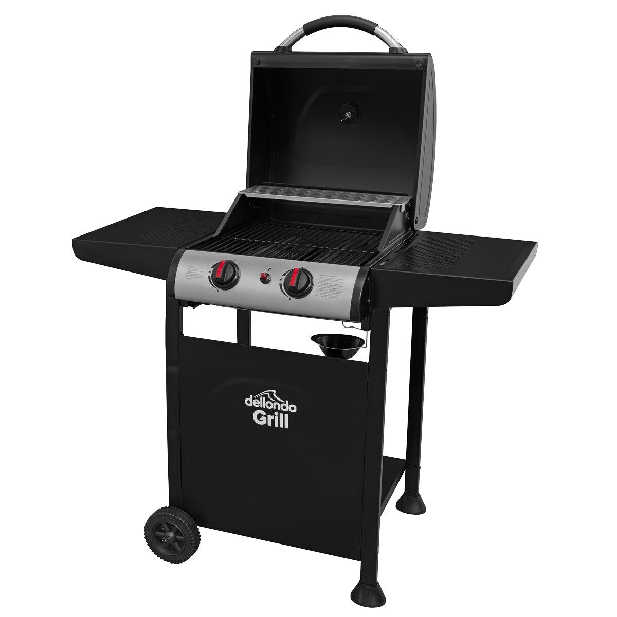 Dellonda 2 Burner Gas BBQ Grill with Piezo Ignition & Thermometer - Image 4
