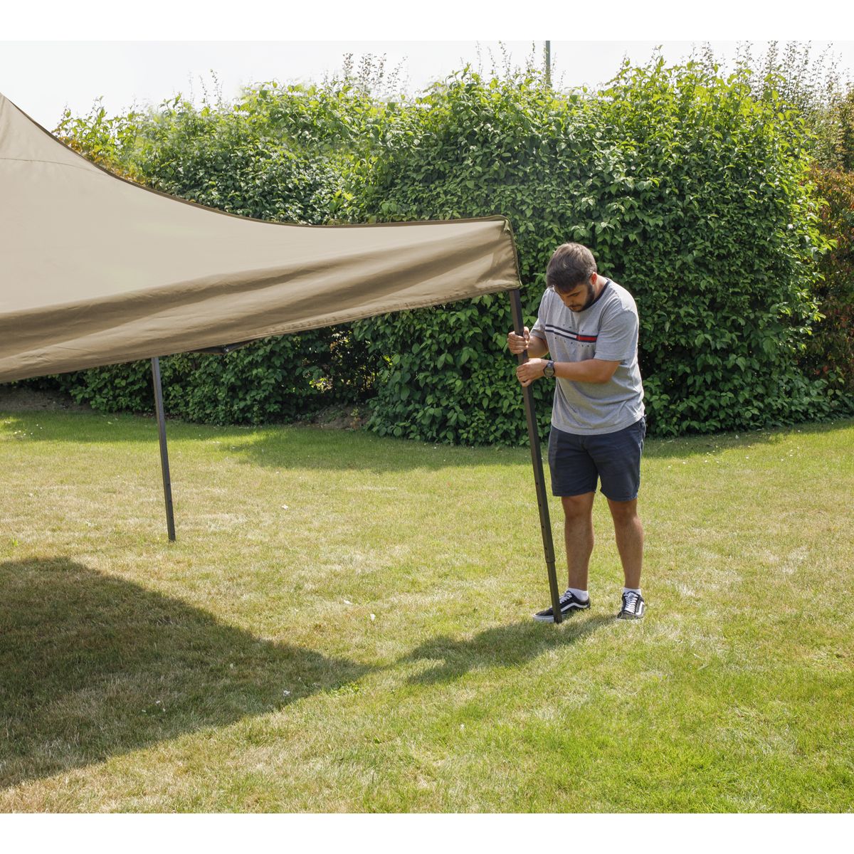 Dellonda Premium 3 x 3m Pop-Up Gazebo, - Beige Canopy - Image 4