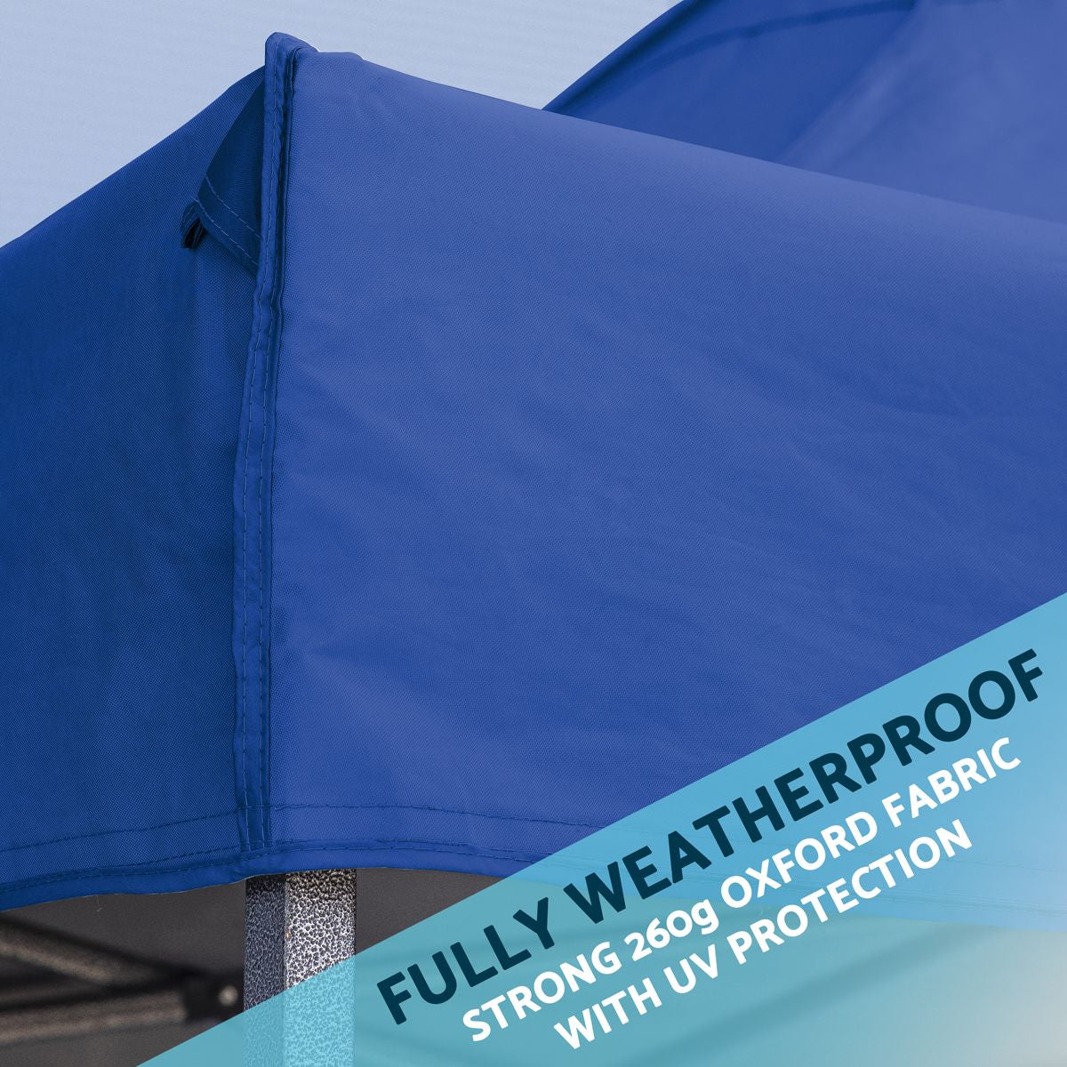 Dellonda Premium 3 x 3m Pop-Up Gazebo, - Blue Canopy - Image 3