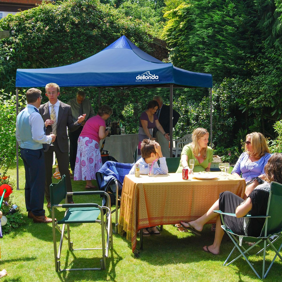 Dellonda Premium 3 x 3m Pop-Up Gazebo, - Blue Canopy - Image 6