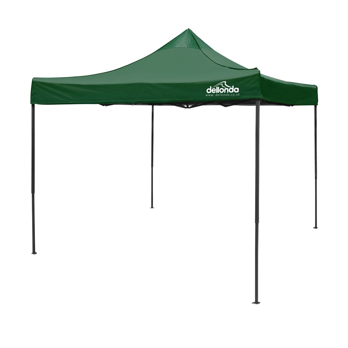 Dellonda Premium 3 x 3m Pop-Up Gazebo, - Dark Green Canopy - Image 1