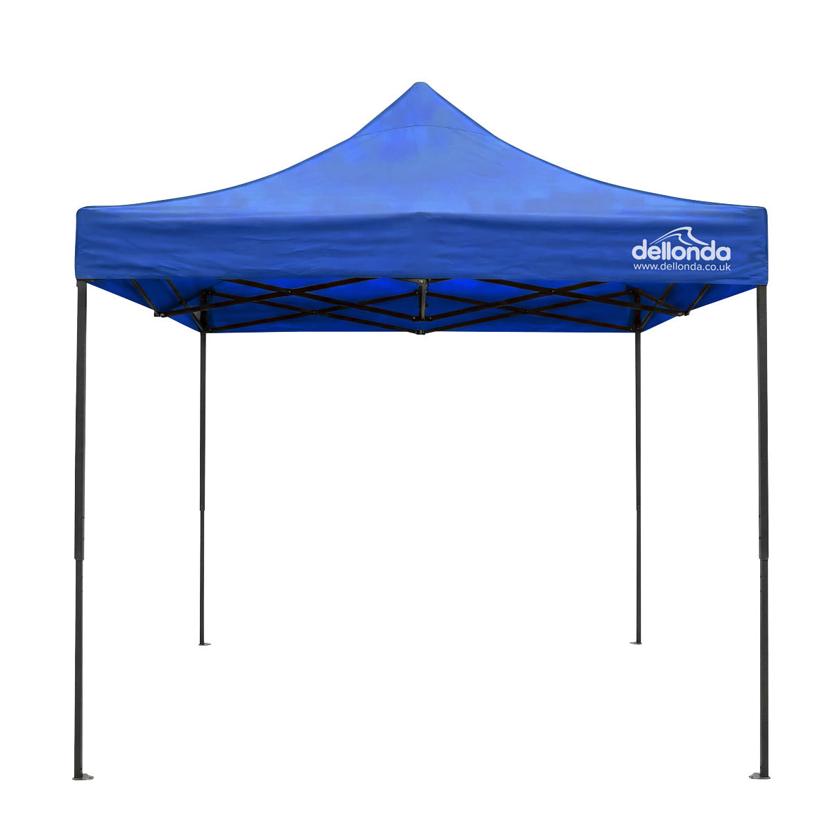 Dellonda Premium 3 x 4.5m Pop-Up Gazebo, Heavy Duty, PVC Coated, Water-Resistant Fabric, Supplied with Carry Bag, Rope, Stakes & Weight Bags - Blue Canopy DG135