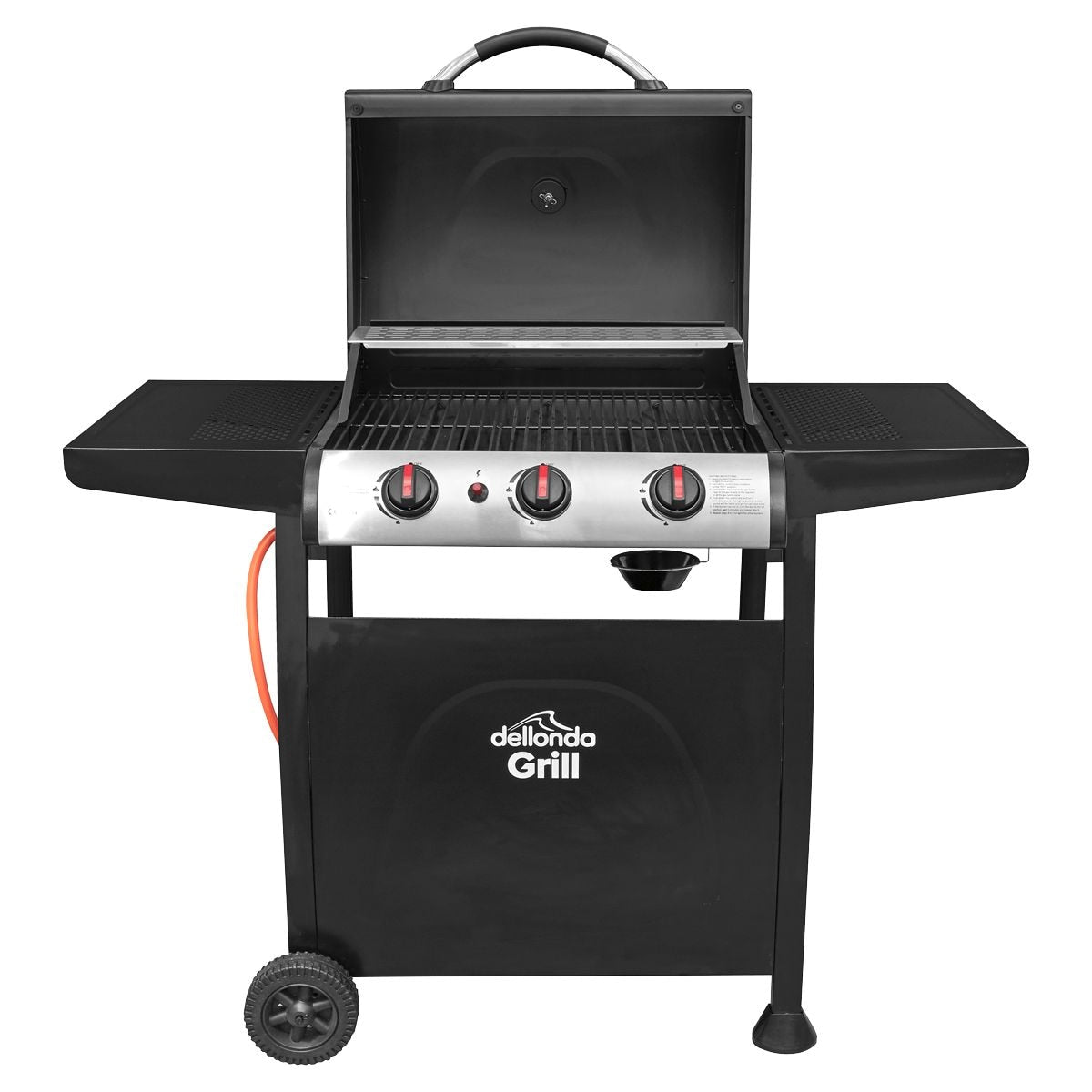 Dellonda 3 Burner Gas BBQ Grill with Piezo Ignition & Thermometer - Image 10