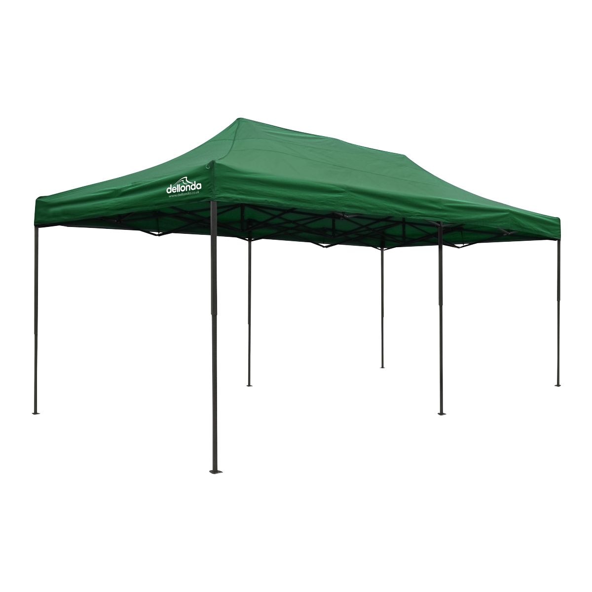 Dellonda Premium 3x6m Pop-Up Gazebo, - Dark Green Canopy - Image 1