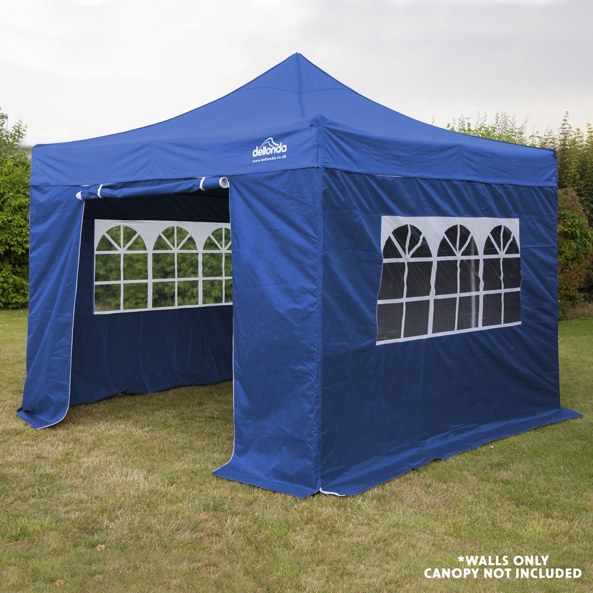 Dellonda Premium Gazebo/Marquee Side Walls/Doors/Windows, Fits 3 x 3m Models - Blue - Image 5